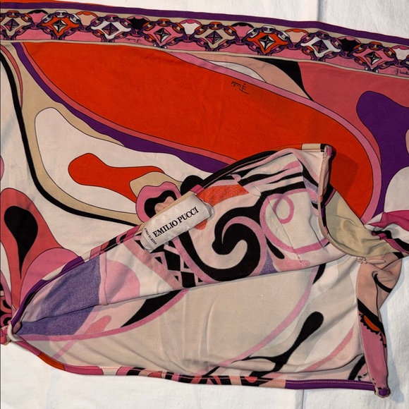 Vintage Emilio Pucci Multicolor Abstract Micro Mini Skirt, xs to small fit - Picture 3 of 8